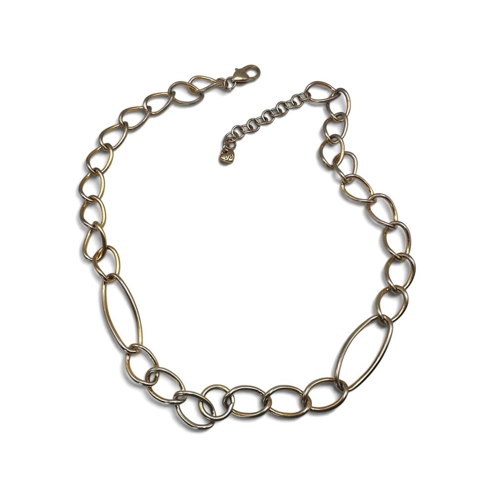 Brighton Gold Tone Link Necklace Adjustable 19-21" Designer Jewelry Chain